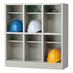 3-8844-01 Helmet Storage Box (With Middle Shelf) 3 x 2 (For 6 Persons) HMTS6