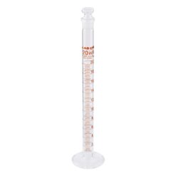 1-8563-03-20 Graduated Cylinder with Plug 20 mL with Calibration Certificate