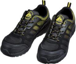 64-0989-73 Safety Shoes Lace-Up Type Black x Yellow 27.0 cm S6161