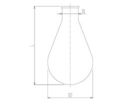 64-5087-19 Quartz Round Bottom Flask with Rim 50 mL 1126-50