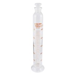 1-8563-10-56 Graduated Cylinder with Plug 500 mL with English Calibration Certificate