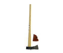 62-2249-18 Wooden cutting axe by Kanbun HOCHO KYU 1.7 kg 190170