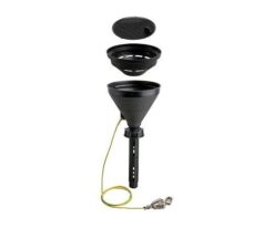 1-1733-31 Funnel for waste liquid (HDPE type)with lid, sieve and safety lances Conductive HDPE/GL45 317622