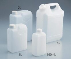 7-2217-01 Square Bottle (Flat Type) 500mL SCC (Pure Water Washing Processed)