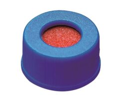 3-6159-31 Low Elution Wide Mouth Screw Cap Vial Slit w/No Septum Blue Cap Pack of 100 6904-49999