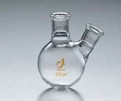 61-0034-49 TS Semi-Micro Round-Bottom 2 Neck Flask 25, Inner 15/20 Side 15/20 CL0121-01-10