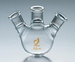 61-0034-67 TS Semi-Micro Round-Bottom 3 Neck Flask 25, Inner 15/20 Side 15/20 CL0122-01-10