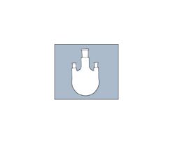 61-9727-17 Common Sliding 3 Neck Round-Bottom Flask 500mL Side Tube Angle 0 4960FK500-15