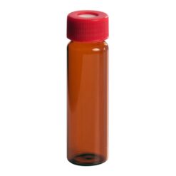 4-4813-02 TOC Vial Bottle Brown Vial + Red Cap (w/Septum) 72 Pieces 2122-40mLT