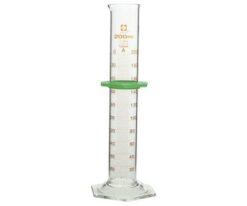 1-1959-07-56 Graduated Cylinder CustomA 200mL with English Calibration Certificate
