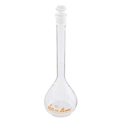 1-8564-07-56 Volumetric Flask White 200 mL with English Calibration Certificate