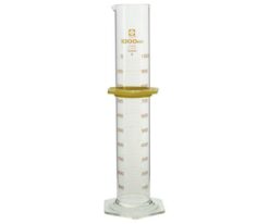 1-1959-11-56 Graduated Cylinder CustomA 1000mL with English Calibration Certificate