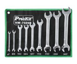 3-9960-01 Double End Spanner (Alloy Steel) 9 Pieces Set