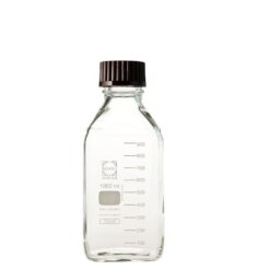 1-8870-16 Screw-Top Bottle Square White (DURAN(R)) with Red Cap 1000mL 017230-1000