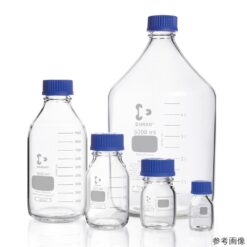 2-077-01 Screw-Top Bottle Round White (DURAN(R)) with Blue Cap 50mL