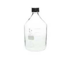 2-075-01 Screw-Top Bottle Round White (DURAN(R)) with Black Cap 100mL