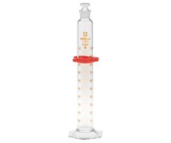 1-1960-06-20 Graduated Cylinder with Plug, CustomA 100mL with Calibration Certificate