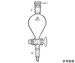 64-1067-93 Connected separatory funnel (Hertzian type) FU81-1-2