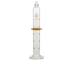 1-1960-08-56 Graduated Cylinder with Plug CustomA 250mL with English Calibration Certificate
