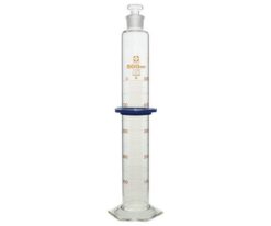 1-1960-10-56 Graduated Cylinder with Plug CustomA 500mL with English Calibration Certificate