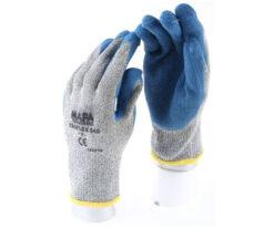 63-7664-46 Mapa Spontex Kroflex 840 Latex Latex-Coated Cut Resistant Gloves, size 9, Blue 840019