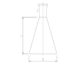 64-5087-16 Quartz Erlenmeyer Flask with Slice 1000 mL 1100-05