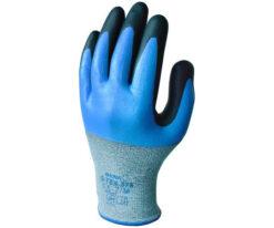 64-1727-35 Showa Polyester, Stainless Steel Nitrile-Coated Cut Resistant Gloves, size 8, Blue SHOS3763