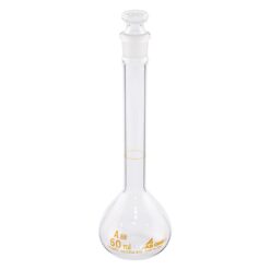 1-8565-05-24 Volumetric Flask (with JCSS Calibration) White 50mL