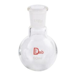 3-9641-02 Common Sliding Round Bottom Flask (Borosilicate Glass-1) 50mL 15/25