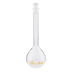 1-8565-07-24 Volumetric Flask (with JCSS Calibration) White 200mL