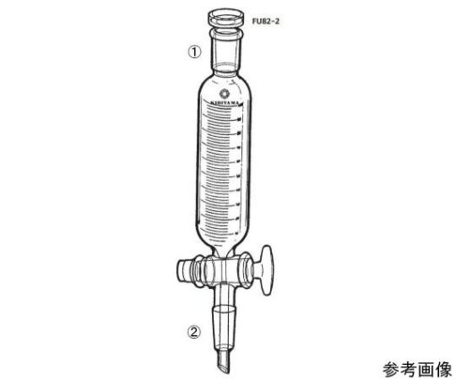 64-1068-50 Connected Cylindrical Dripping funnel (With Scale) FU82-2-6