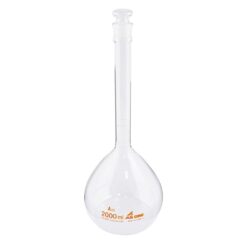 1-8565-11-57 Accurate Volumetric Flask White 2000 mL with Chinese Calibration Certificate