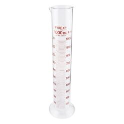 62-4865-26-20 PYREXR JIS Graduated Cylinder 1000mL with Calibration Certificate 3022JIS-1L