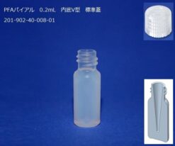 61-8490-16 Auto Sampler Vial 0.2mL Inner Bottom V Type Standard Lid 201-902-40-008-01