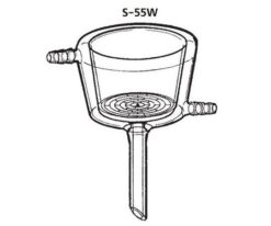 64-1074-74  Constant Temperature Jacket "KIRIYAMA" funnel  For Foot Tube rubber plug S-55W