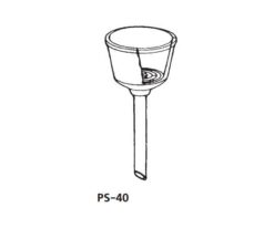 64-1075-08 Polyethylene (PE) "KIRIYAMA" funnel  PS-40