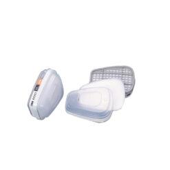 3-7315-05 Gas Mask tetrahedron (dust Protective Mask Common) Chemical Cartridges (2 pcs) organic and Halogen, Sulfite, Acid gas (S1 Filtration material) 60025911-S1