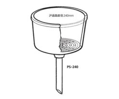64-1075-16 Polyethylene (PE) Large "KIRIYAMA" funnel  PS-240