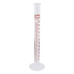 1-8561-04-56 Graduated Cylinder 25 mL with English Calibration Certificate