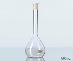 3-7104-10-56 Volumetric Flask ClassA 500mL with English Calibration Certificate 216784406