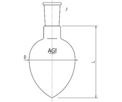 61-3626-50 Pear Flask 50mL 19/38 3230-050-3L