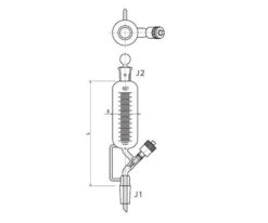 61-0187-59 Dropping Funnel with Sliding Needle Valve 100mL 3738-100N-3L