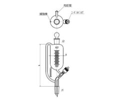 61-0188-26 Balance Type Dropping Funnel Needle Valve 1000mL 3750-1000-4L