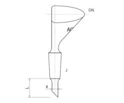 61-0188-63 Semicircle Funnel with Sliding  75 3774-75-2L