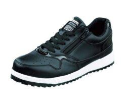 61-8715-80 Zip-up Safety Shoes (non-slip type, 85118, Black, 25.5 cm) 85118-90-255