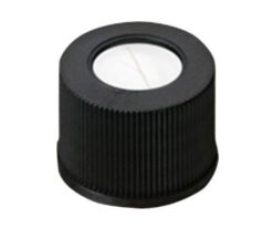 3-9522-15 Auto Sampler Vials, Black Cap + Septum (PTFE/Silicon), 100 Pieces 4008237