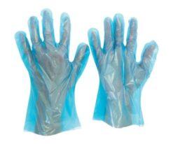 61-2686-75 Polyethylene Disposable Gloves piece embossed 200 sheets Blue S VERTE-504-S