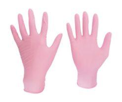61-8906-91 Nitrile Disposable Gloves Thin No powder 100 sheets Pink M VERTE-760H-M