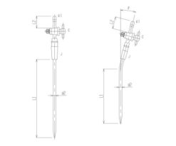 62-2120-32 Capillary Tube PTFE cock with PTFE cock for Reaction Vessel 3390-300-0M-9