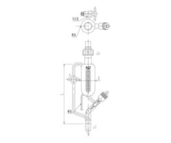 62-2111-29 Equilibrium Type Dripping Funnel (with PTFE Tap) Needle Valve 50 mL 3751-50-3M-9